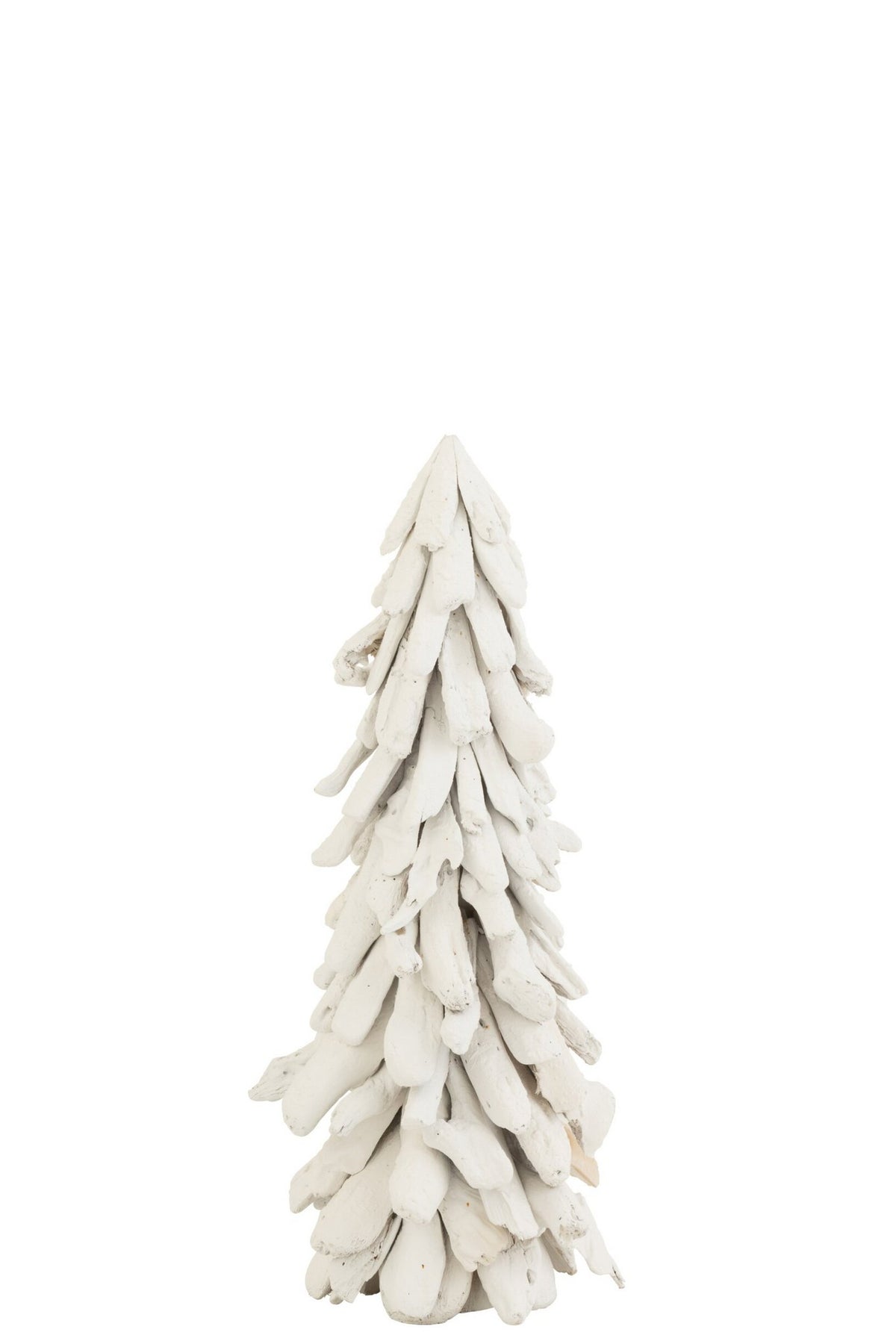 J-Line decoratie Boom Sneeuw - drijfhout - wit - large