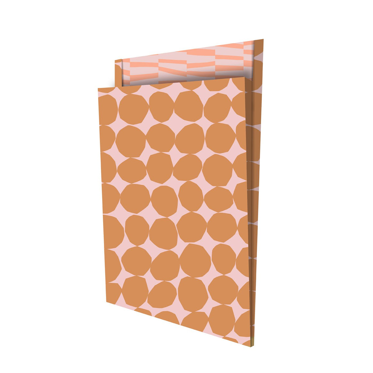 Sculpted Dots – Tijdschriftenzakken – 25×34+4cm 100st - roest/roze
