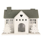 Decoratie Beeld Huis 36x23x32 cm Wit Metaal