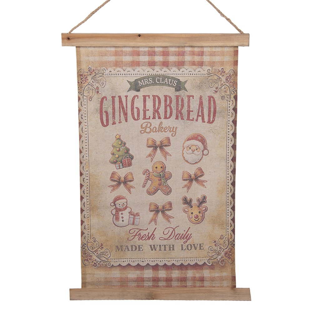 Wandkleed 40x2x60 cm Beige Textiel