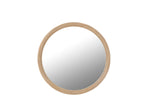 J-Line spiegel Rond - rotan/glas - naturel - medium - Ø 66.5 cm