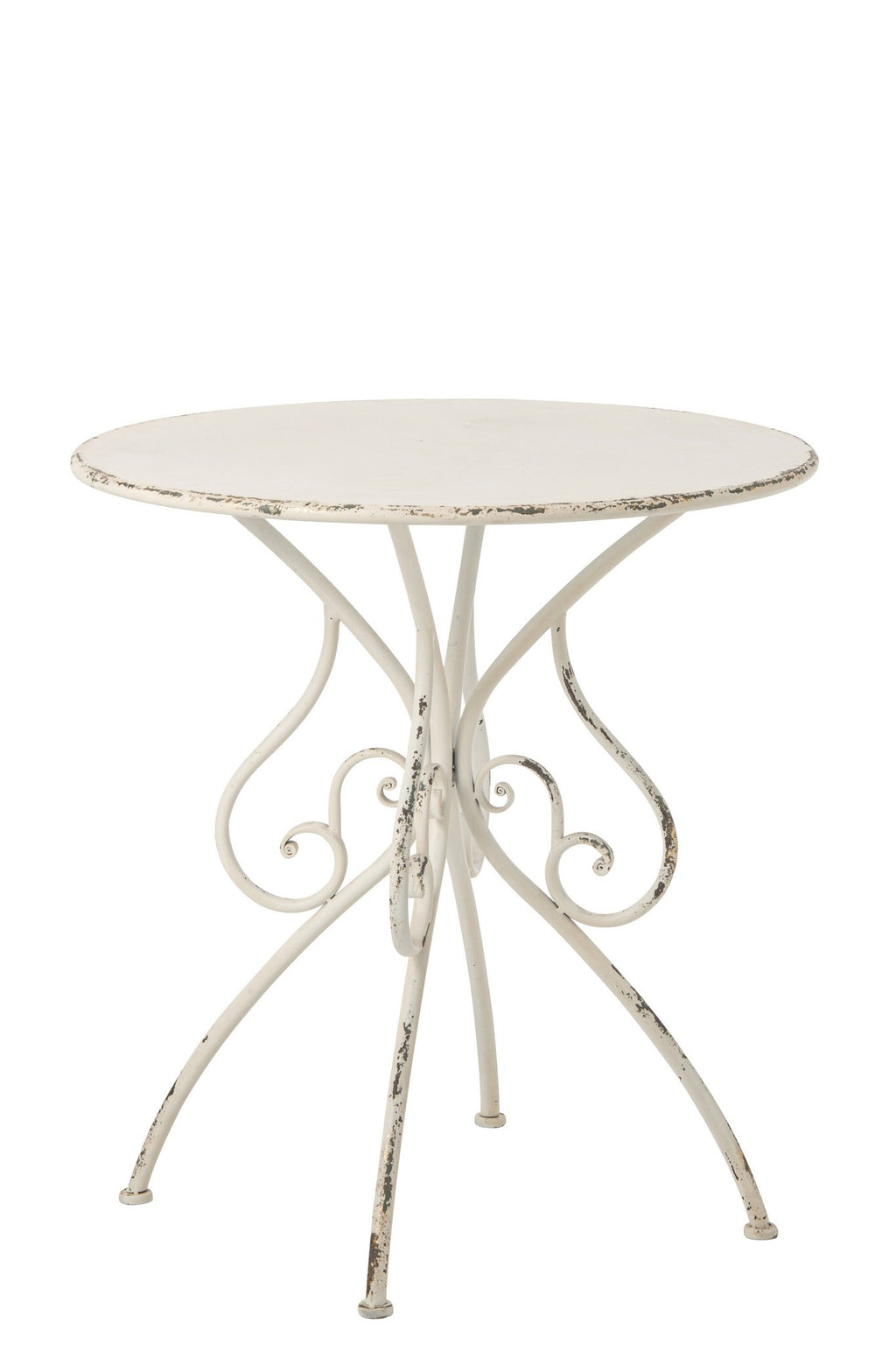 J-Line Tuintafel - metaal - gebroken wit