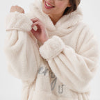 Textino Merry - Hoodie 70x110 cm - Volwassenen - Kerstmis - Bone White - Wit
