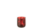 J-Line kaarshouder Gevlekt - glas - rood/zwart - small