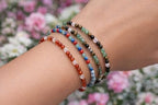 Dames armband Lapis Lazuli, Aventurijn en rode Jaspis 4 mm