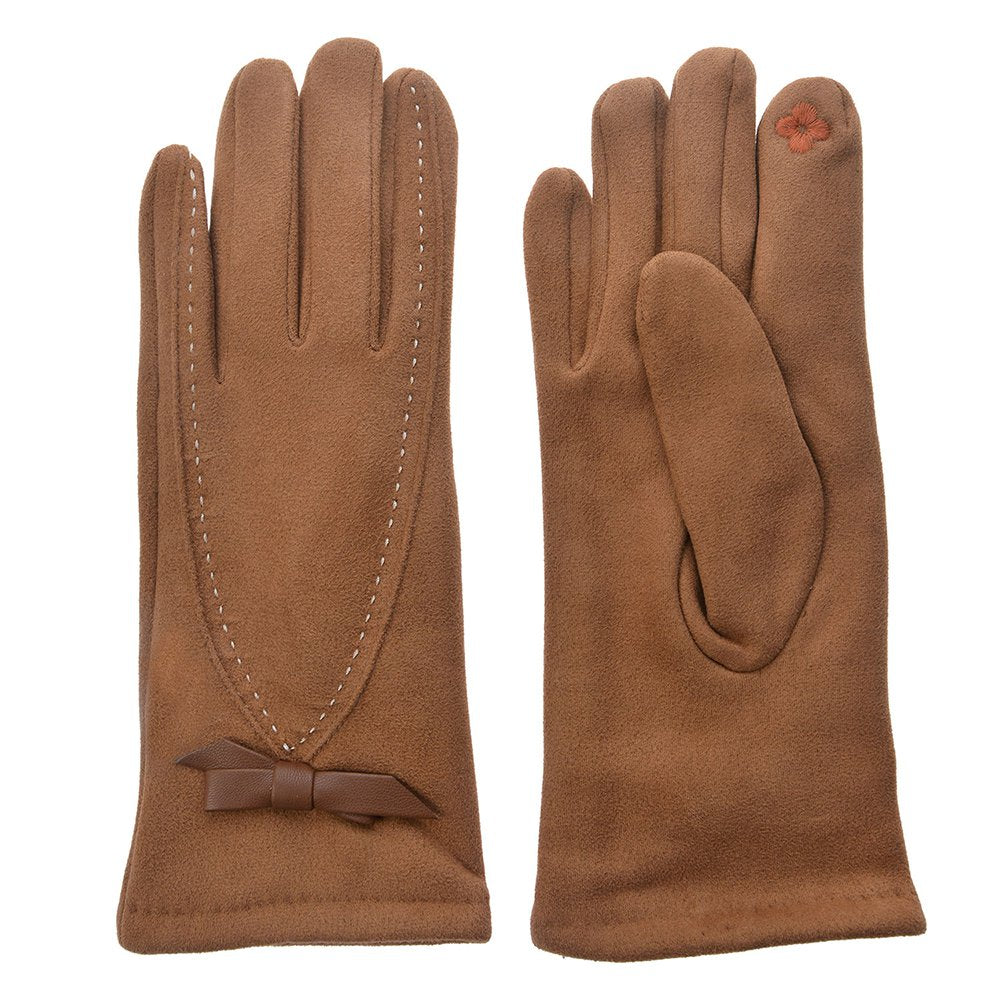 Handschoenen Winter 8x24 cm Bruin Polyester Handschoenen Dames