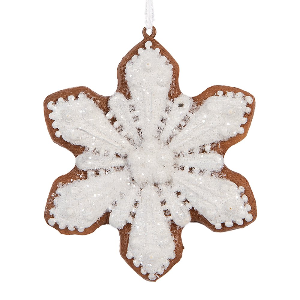 Kersthanger Sneeuwvlok 9x1x10 cm Wit Kunststof