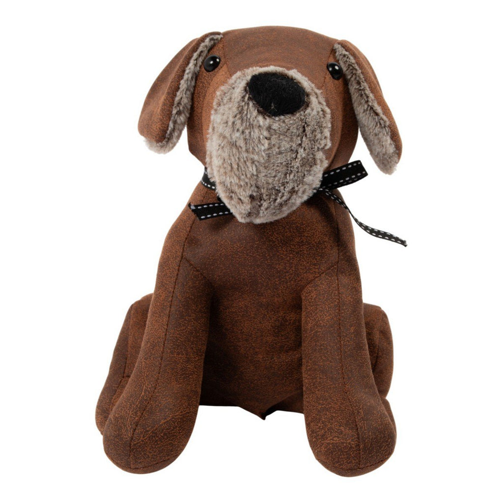 Deurstopper hond donkerbruin 18x20x25cm