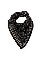 Patara Square Foulard Black-Beige