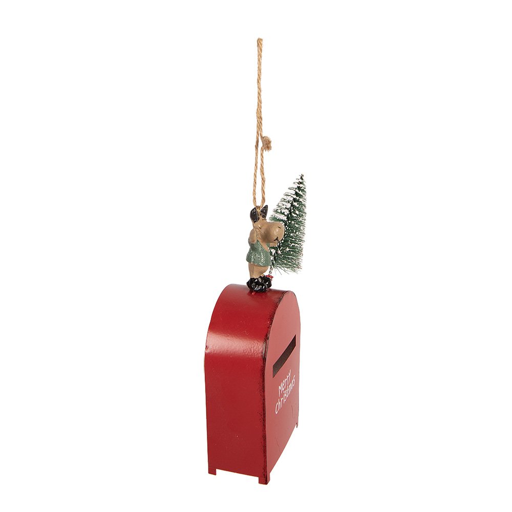 Kersthanger Brievenbus 6x3x14 cm Rood Kunststof