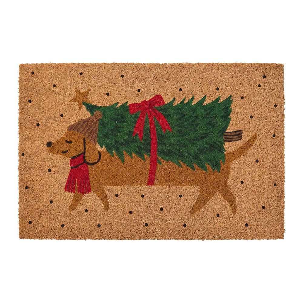 Deurmat Bruin Kokos Kerst