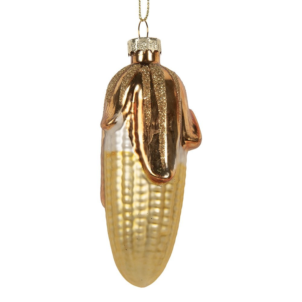 Kersthanger Ø 4x10 cm goudkleeurig glas