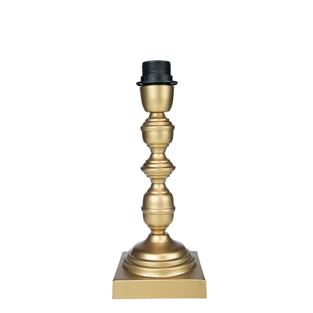 Lampvoet ornament champagne goud 11x11x30cm
