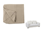 J-Line Hoes Voor Zetel+5 Kussens Monaco Sofa Linnen Naturel
