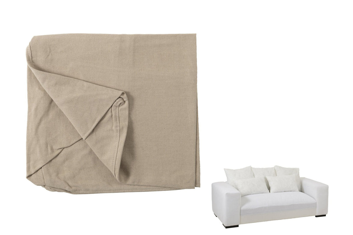 J-Line Hoes Voor Zetel+5 Kussens Monaco Sofa Linnen Naturel
