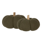 Decoratie Pompoen Ø 20x14 cm Groen Polyester