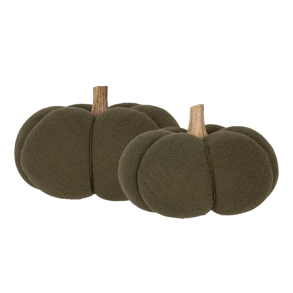 Decoratie Pompoen Ø 20x14 cm Groen Polyester