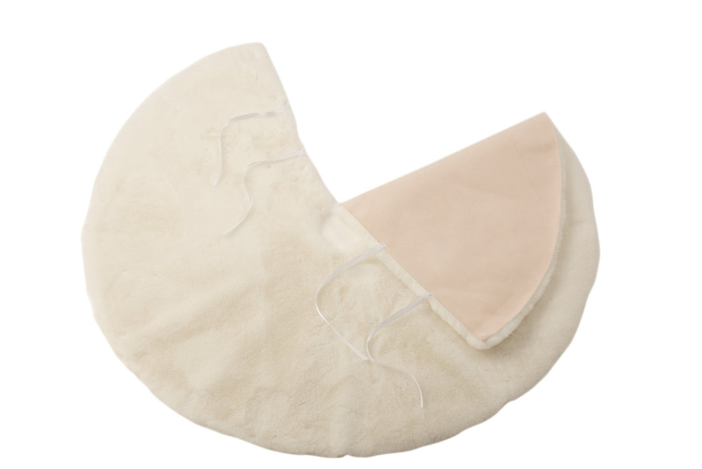 J-Line Kerstboomrok Rond Polyester Wit