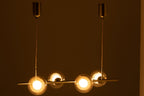 J-Line hanglamp Yuks 4 Lampen - staal - gou