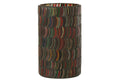 J-Line windlicht Mozaiek Curve - glas - mix - large