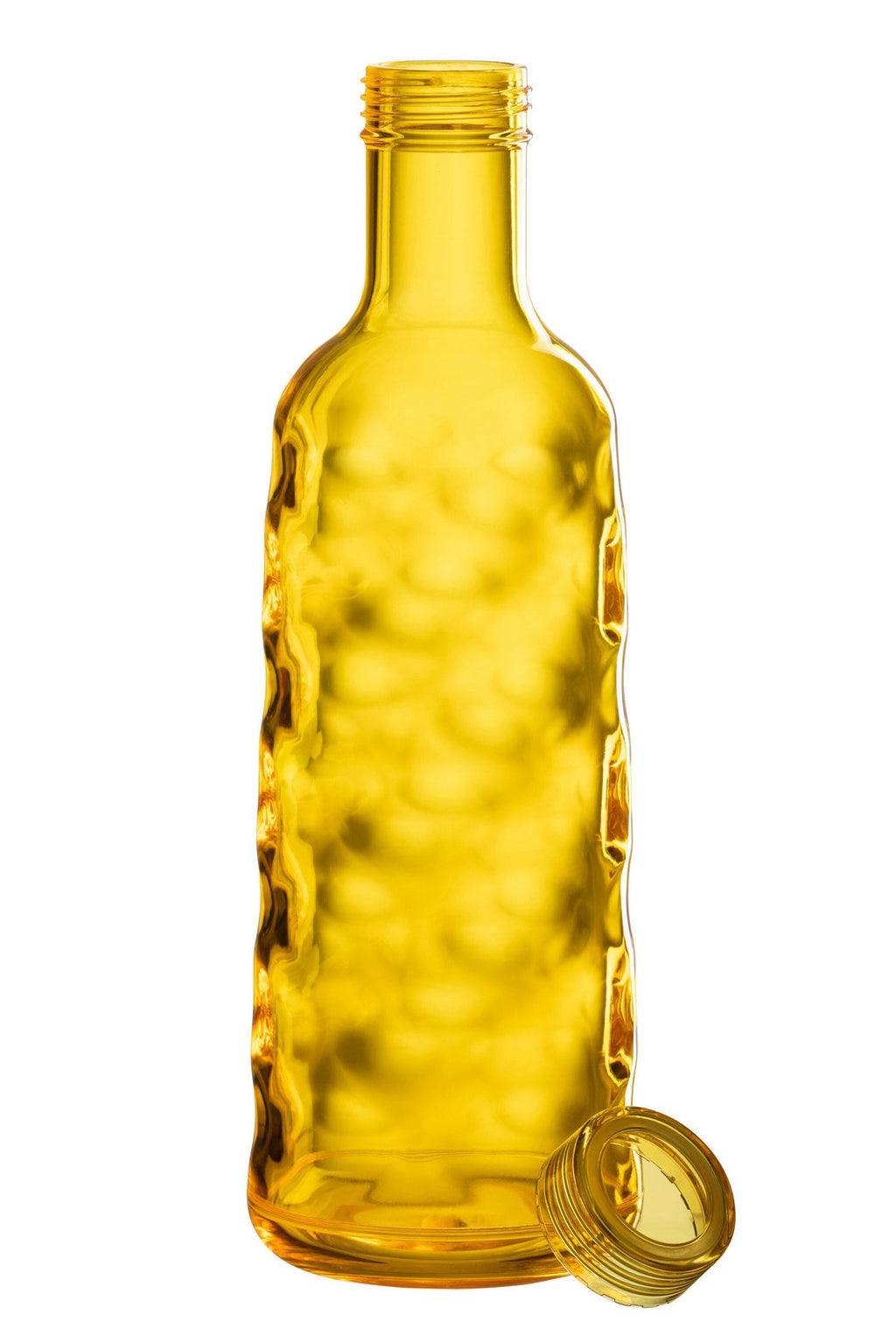 J-line fles Gehamerd In Giftbox - kunststof - geel