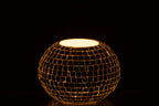 J-Line kaarshouder Mozaïek - glas - zilver