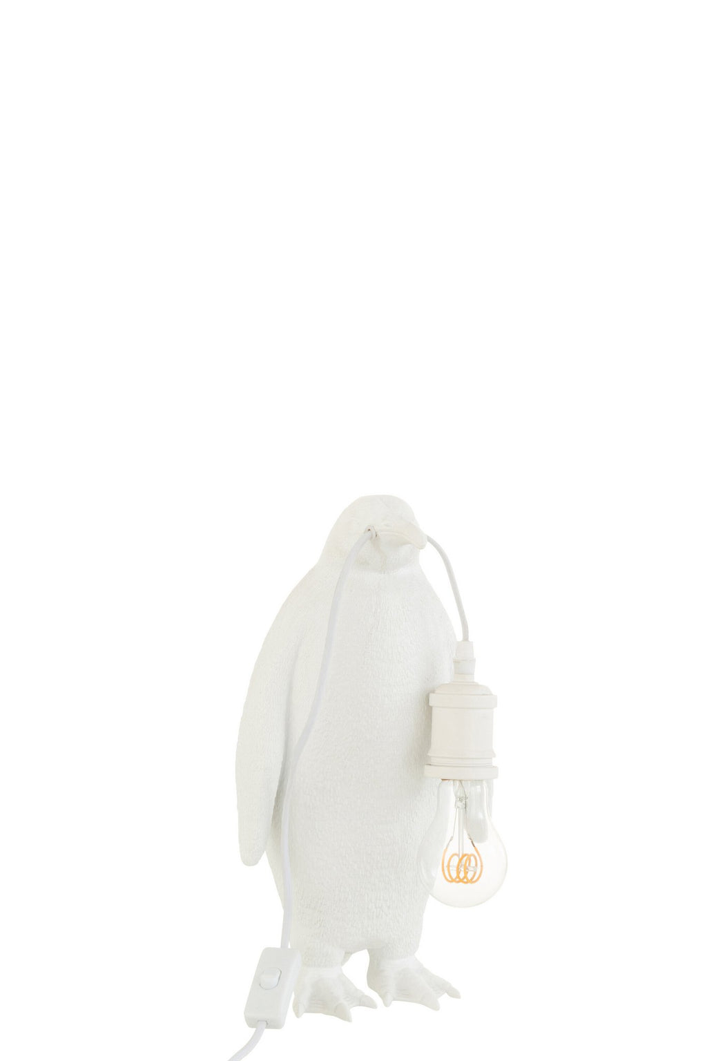 J-Line tafellamp Pinguïn - polyresin - wit - small