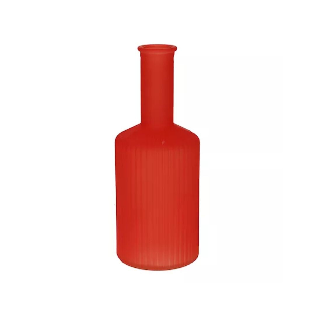 Vase caro lijnen nekmatte kers 20,5 cm