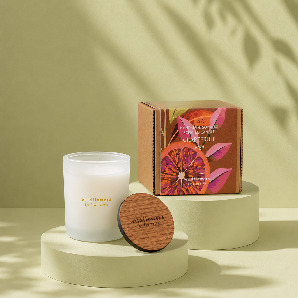 Geurkaars in glas - Grapefruit Salie