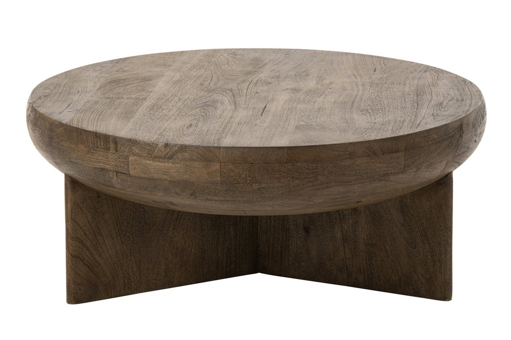 J-Line Ronde salontafel - mangohout - donkerbruin