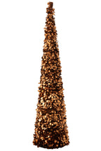 J-Line decoratie Boom Sprankelend - polystyreen - bruin - extra large