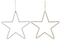 Metalenhanger ster 39x39x1cm creme