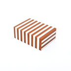 Bruin gestreepte hars opbergdoos MDF decoratieve organisator