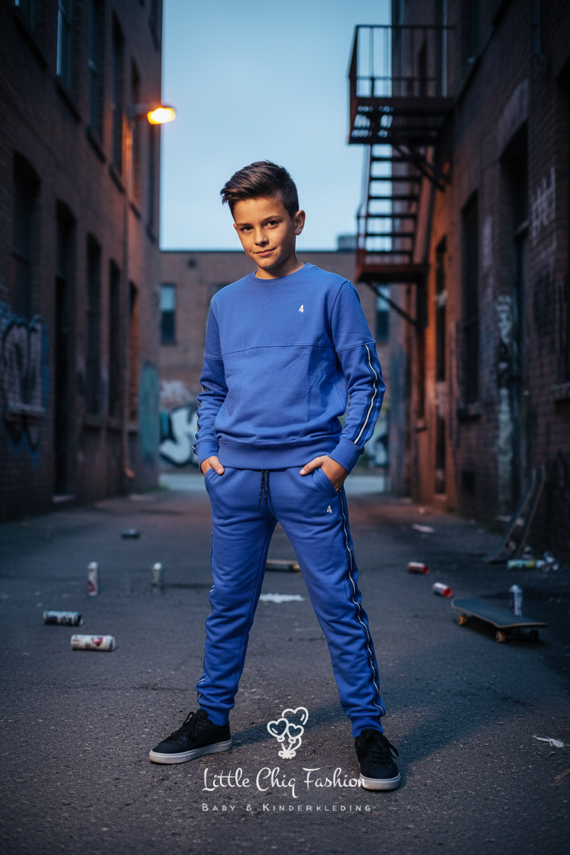 LewyLou NO4 Sweater felblauw