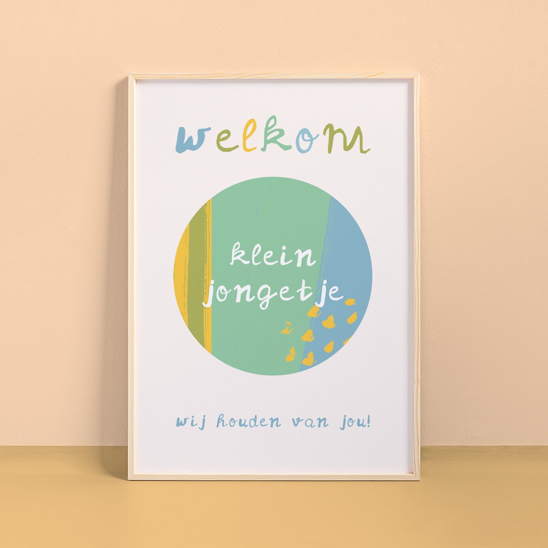 Poster A4 Kleur | Klein jongetje