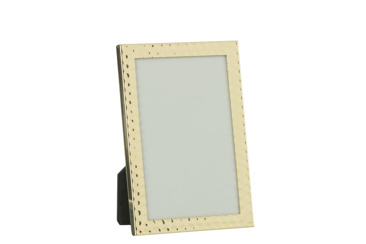 J-Line Fotokader Gehamered Boord 15X20 Metaal Goud Large