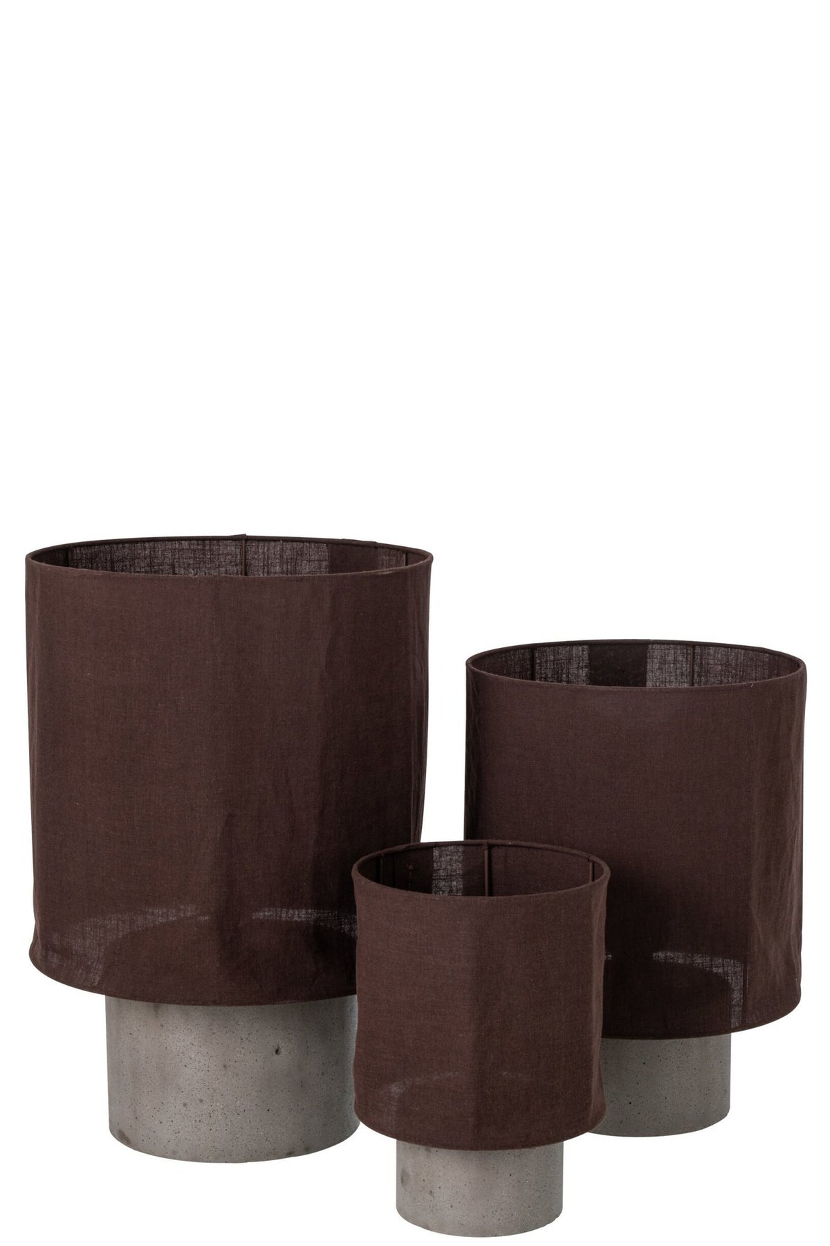 J-Line Tafellamp - cement - bruin - large
