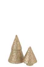 J-Line decoratie Kerstboom - aluminium - goud - L
