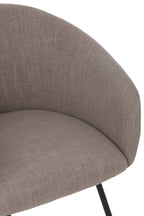 J-Line Stoel Wales Staal/Schuim Taupe