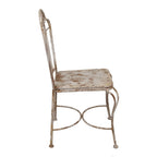 Tuinstoel 47x47x91 cm Wit Bruin Metaal