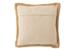 J-Line kussen Blad - polyester - beige
