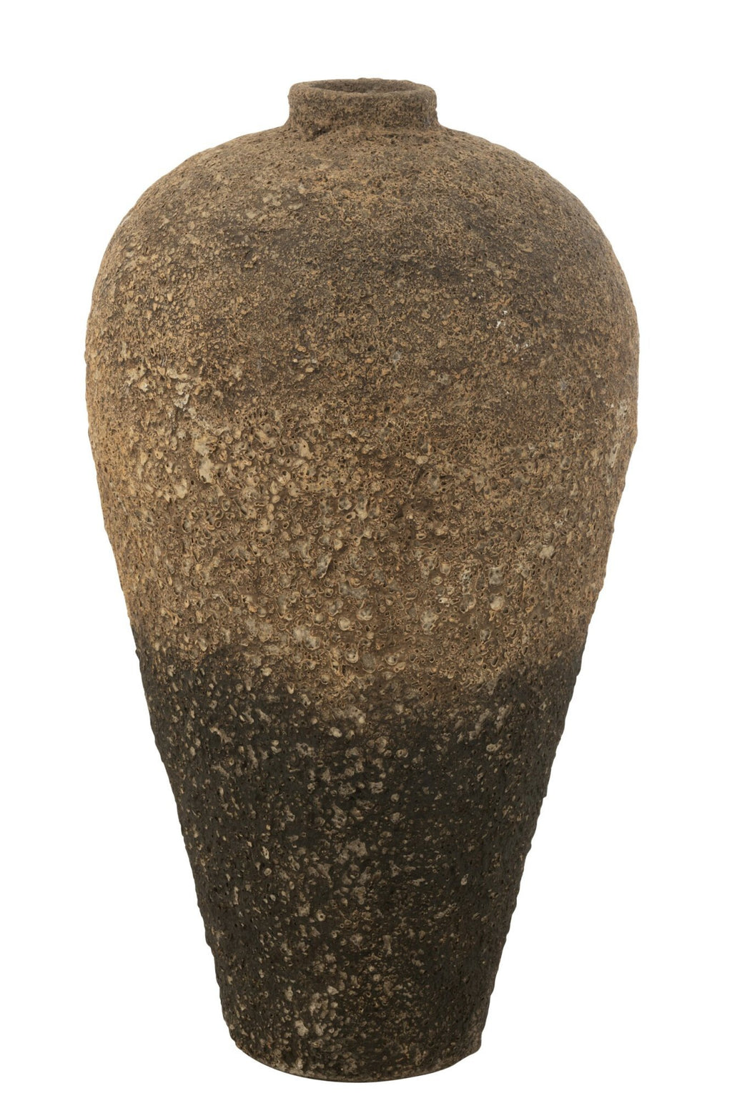 J-Line vaas Pot Antique - cement - bruin/zwart - 100 cm hoog