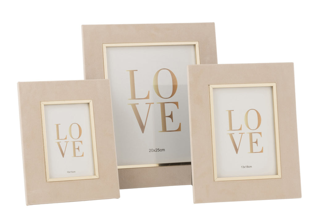 J-Line Fotokader Dita Velvet Beige Large