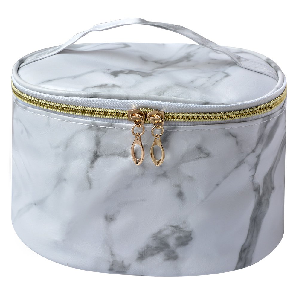 Toilettas Dames 21x12x15 cm Wit Grijs Polyester Make-Up Tasje