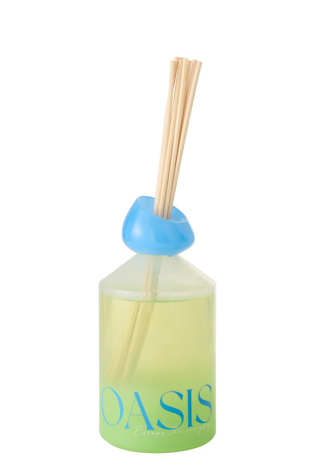 J-Line geurstokjes Oasis - Spring Ivy & Nerolia - glas - blauw - L
