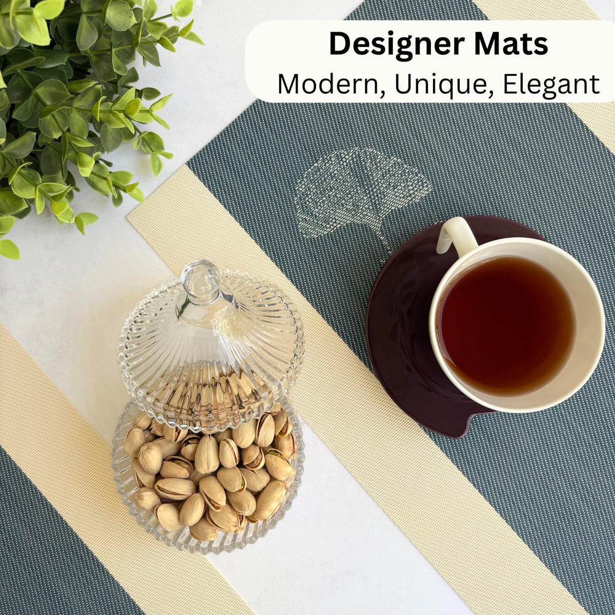 Eettafelplacemats – Geweven PVC antislip – Set van 4