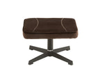 J-Line zetel Relax -+ voetbank - metaal/textiel - donkerbruin