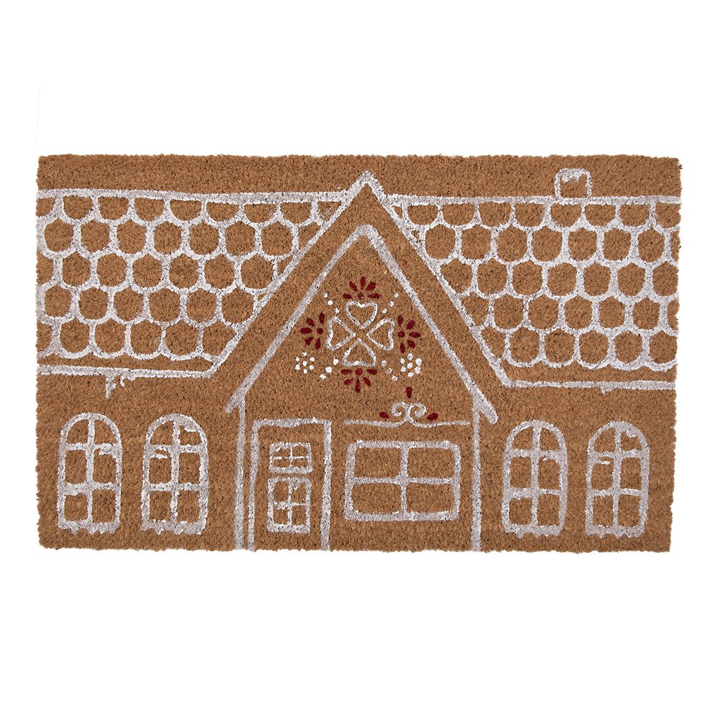 Deurmat 75x45 cm Bruin Kokos Huizen Kokosmat