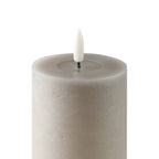 Led Kaars weduwe beige 15x8cm