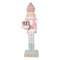 Kerstdecoratie met LED-verlichting en muziek Notenkraker 59x49x216 cm Roze Kunststof